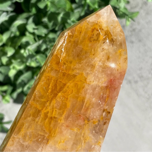 Golden Healer Tower | Yellow Hematoid Quartz Golden Healer Quartz Tower - Picture 8 of 17